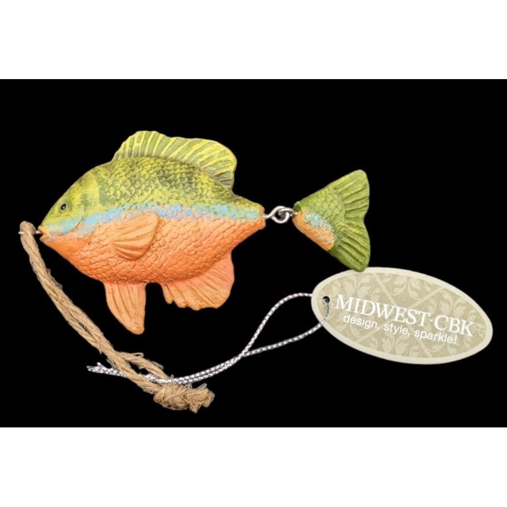 Midwest CBK Christmas Tree Ornament Bluegill Bream Fish Fisherman Sportsman Gift
